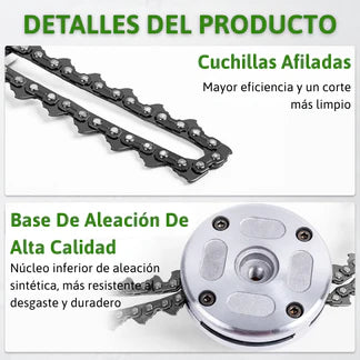 Cabezal de corte con cadena – Potente accesorio universal para desmalezadoras