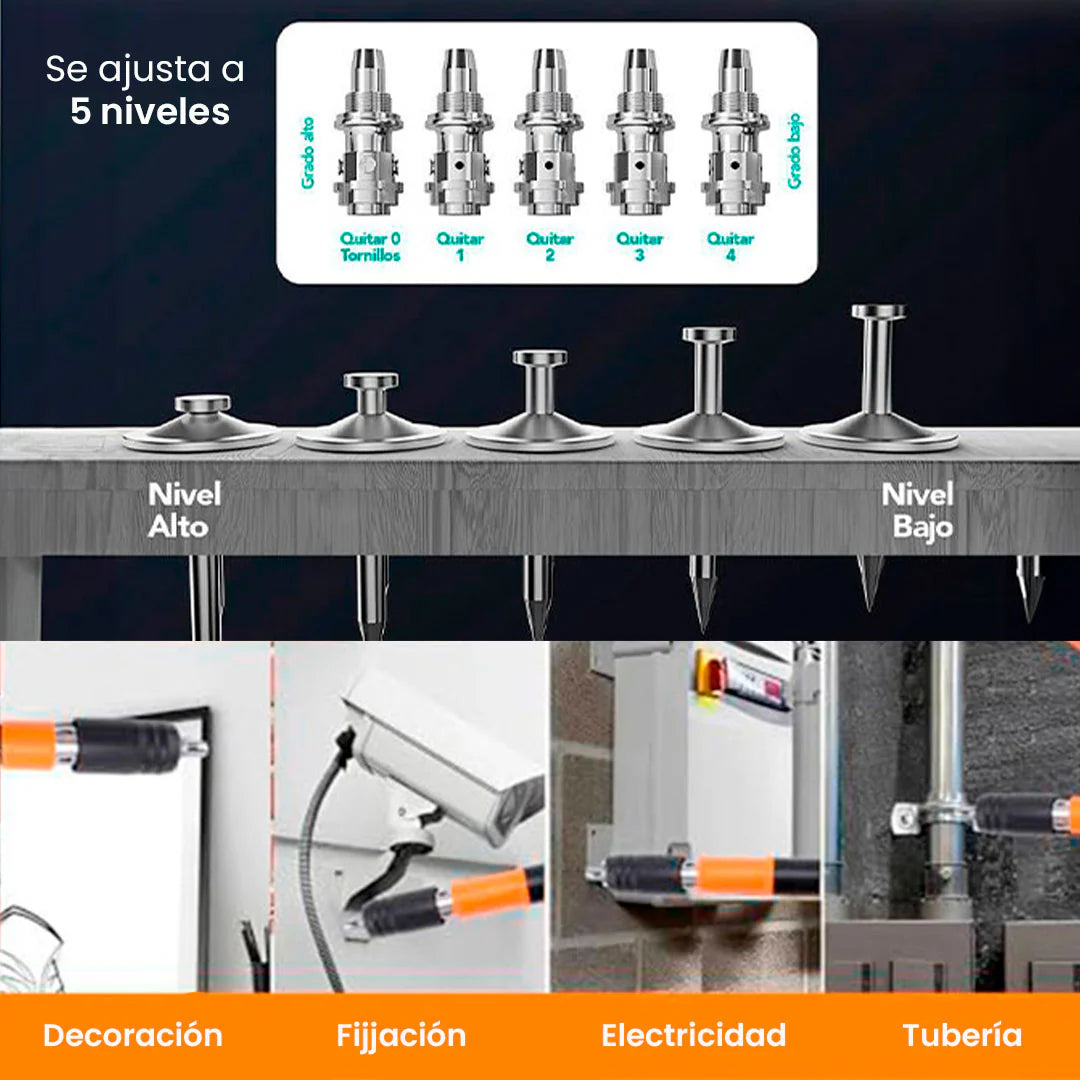Pistola Remachadora de Clavos Portátil (100 Clavos Gratis🎁)