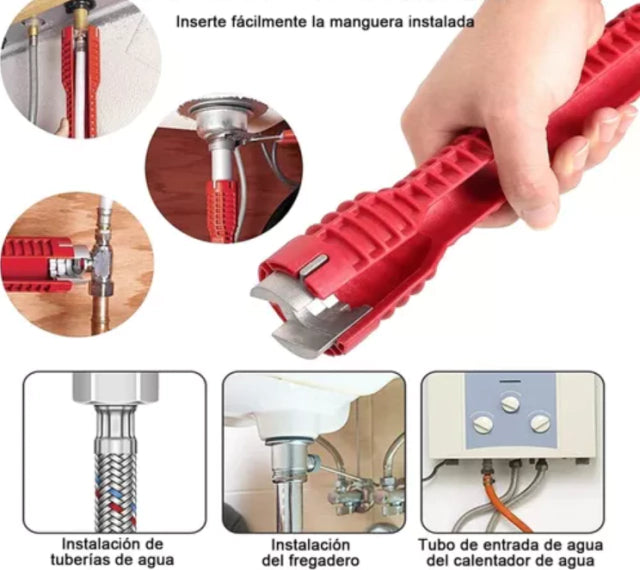 Llave Plomeria 8 en 1