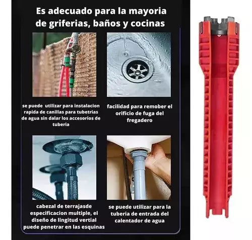 Llave Plomeria 8 en 1