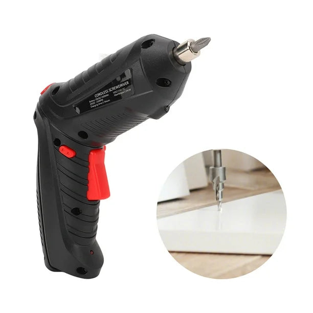 Kit Mini Taladro Destornillador Portatil 47 Piezas + Alargador Flexible 🧰