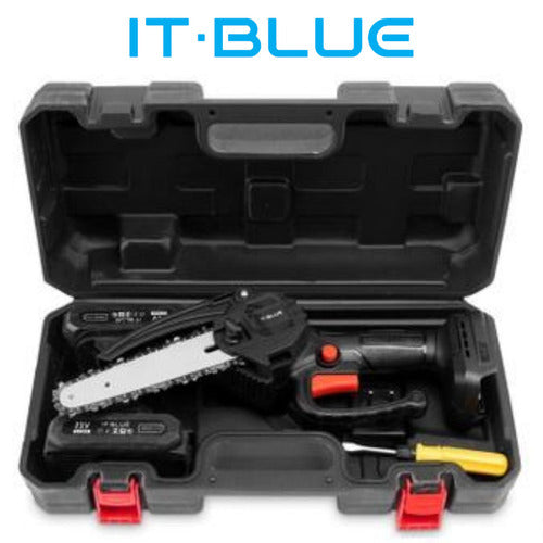 Kit Mini Motosierra IT - BLUE con 2 batería recargable de 21 V
