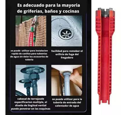 Llave Plomeria 8 en 1