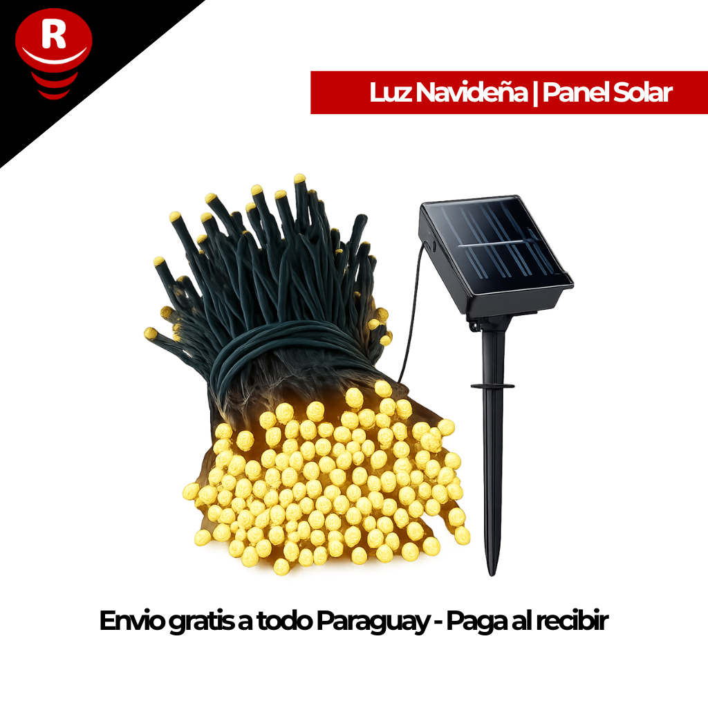 Luces Navideñas con Panel Solar | SolarFest 30mts