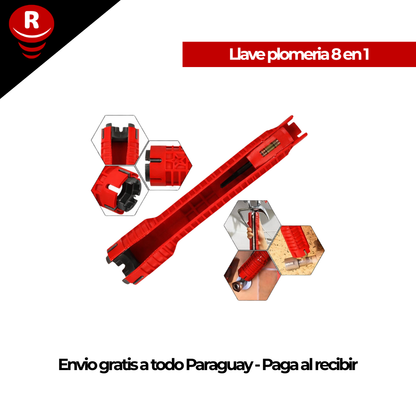 Llave Plomeria 8 en 1