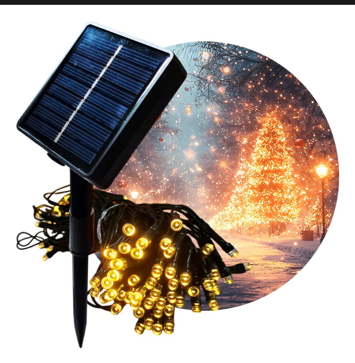 Luces Navideñas con Panel Solar | SolarFest 30mts