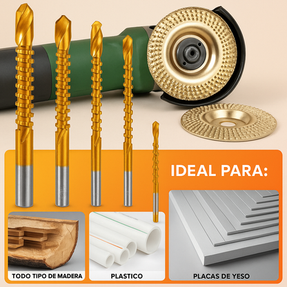 Discos para Tallar/Pulir Madera X3+ Brocas Giratorias Hss de regalo 🎁
