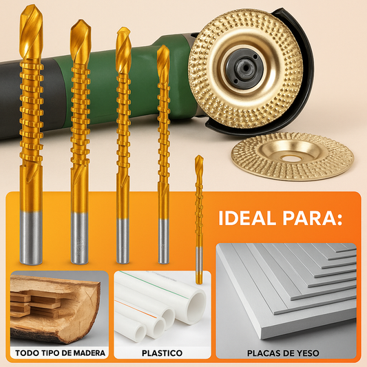 Discos para Tallar/Pulir Madera X3+ Brocas Giratorias Hss de regalo 🎁