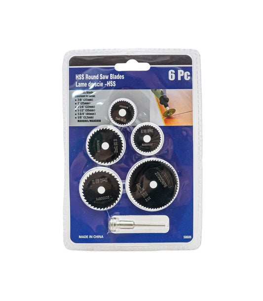Set de sierra para mini torno 6 piezas